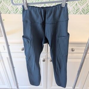 Teal Up For Anything Athleta 7/8 Leggings